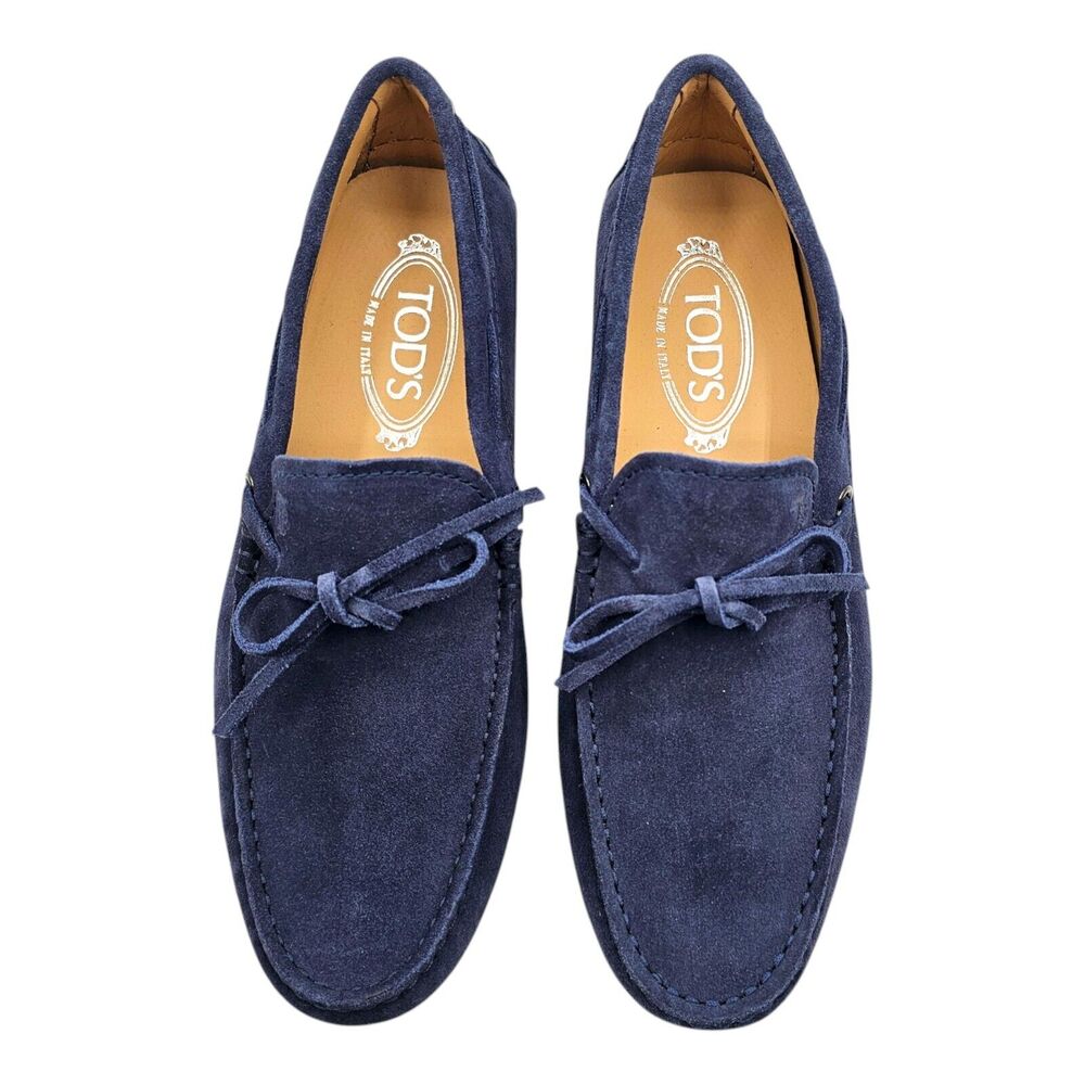 Tod's Driving Shoes City Gommino Suede Loafers - Blue - US 6.5 / UK 5.5 $695 - Picture 5 of 10